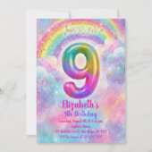 Invitation Balloons Birthday 9th Birthday (Devant)