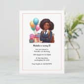Invitation Balloons & Cadeaux Fille moderne Anniversaire (Debout devant)