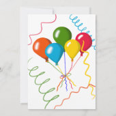 Invitation Balloons Colorés Joyeux 12e Anniversaire (Dos)