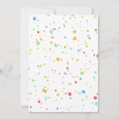 Invitation Balloons d'anniversaire Confetti Fête moderne Cute (Dos)