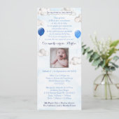 Invitation Balloons Dans Le Ciel Baptême Latino Anniversaire (Debout devant)