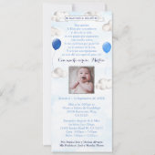 Invitation Balloons Dans Le Ciel Baptême Latino Anniversaire (Devant)