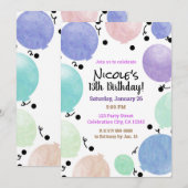 Invitation Balloons de fête amusants pastel pour célébration  (Devant / Derrière)