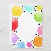 Invitation Balloons de fête colorés amusants Anniversaire (Dos)