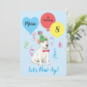 Invitation Balloons de fête d'anniversaire Bull Terrier (Debout devant)