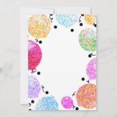 Invitation Balloons de fête Points Mignons pour Célébration d (Dos)
