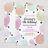 Invitation Balloons de fête pour célébration d'anniversaire p (Devant / Derrière)