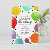 Invitation Balloons de fête pour la célébration d'anniversair (Debout devant)