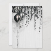 Invitation Balloons de la partie métallique Fête des mariées  (Dos)