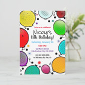 Invitation Balloons de style comique Whimsical fête d'anniver (Debout devant)