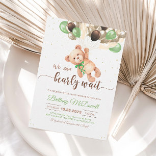 Invitation Balloons d'invitation pour Baby Shower Ourson en P