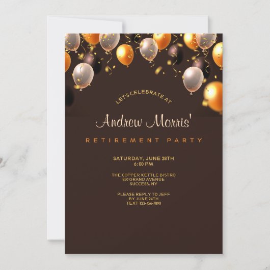 Invitation Balloons d'invitation pour célébration (Devant)