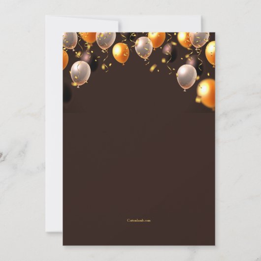 Invitation Balloons d'invitation pour la célébration (Dos)