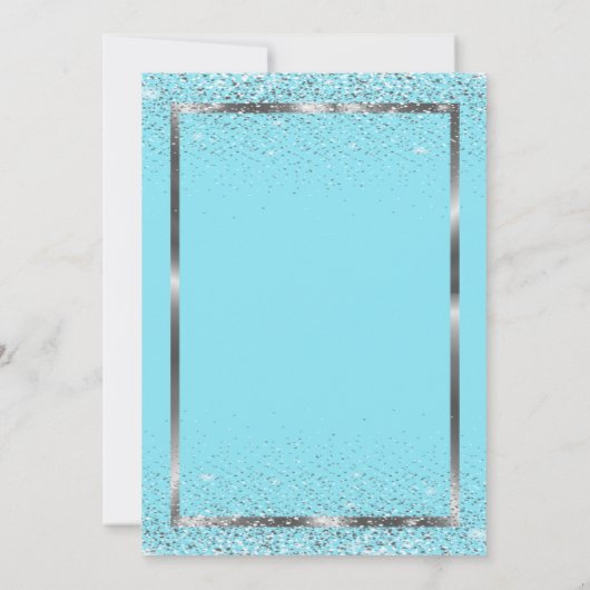 Invitation Balloons en Argent Bleu clair Retraite (Dos)