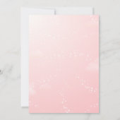 Invitation Balloons en Teddy rose Fille Baby shower (Dos)