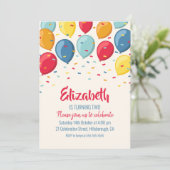 Invitation Balloons fête du 2e anniversaire| Enfants Deuxième (Debout devant)