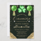 Invitation Balloons Glam Saint-Patrick Quinceanera (Devant)