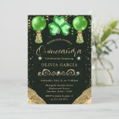 Invitation Balloons Glam Saint-Patrick Quinceanera (Debout devant)