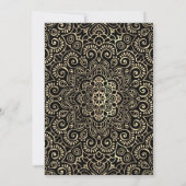 Invitation Balloons, Mandala doré, retraite noire (Dos)