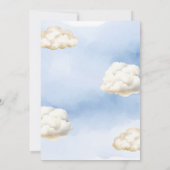 Invitation Balloons Nuage Ours Bleu Baby Shower (Dos)