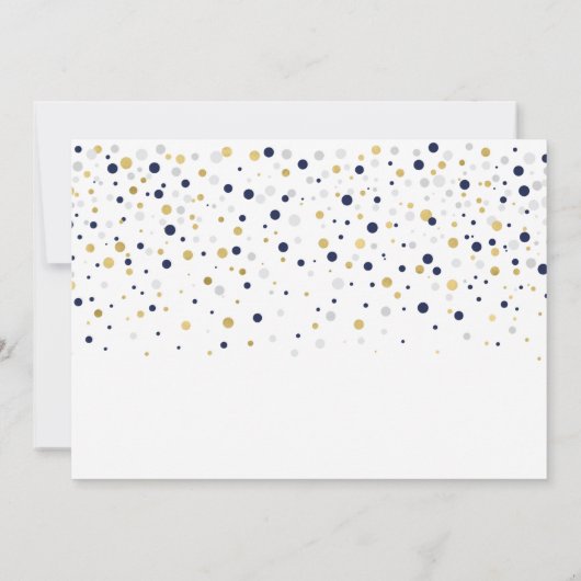 Invitation Balloons Or et Nuit 50e Anniversaire de Mariage (Dos)