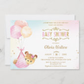 Invitation Balloons Ours Mignonnes Whimsical Baby shower Fill (Devant)