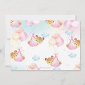 Invitation Balloons Ours Mignonnes Whimsical Baby shower Fill (Dos)