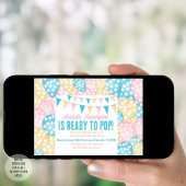 Invitation Balloons Pastel Prêt pour Pop Baby shower