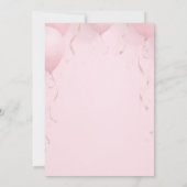 Invitation Balloons Pink Gold Arch Calligraphie Sweet 16 (Dos)