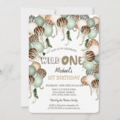 Invitation Balloons Poster de animal Aquarelle Chic 1er (Devant)