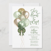 Invitation Balloons verts qu'elle est sur le point de faire d (Devant)