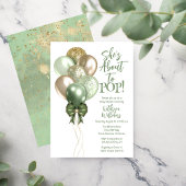 Invitation Balloons verts qu'elle est sur le point de faire d