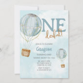 Invitation Ballotte à air chaud 1er anniversaire (Devant)