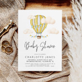 Invitation Ballotte à air chaud Baby shower simple