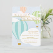 Invitation Ballotte à air chaud fête d'anniversaire (Debout devant)