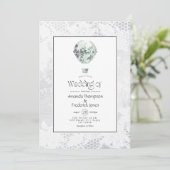 Invitation Ballotte à air chaud Mariage blanc et Mariage en d (Debout devant)