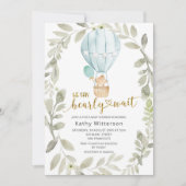 Invitation Ballotte à air chaud nous pouvons attendre Baby sh (Devant)