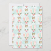 Invitation Ballotte à air chaud Premier anniversaire Peach Pi (Dos)