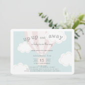 Invitation Ballotte à air chaud rose vers le haut et hors Bab (Debout devant)