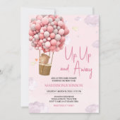 Invitation Ballotte à air chaud rose vers le haut et hors Bab (Devant)