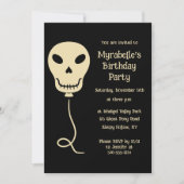 Invitation Ballotte crâne Goth fête d'anniversaire (Devant)