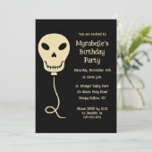 Invitation Ballotte crâne Goth fête d'anniversaire (Debout devant)