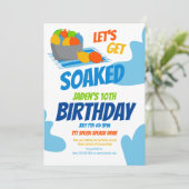 Invitation Ballotte d'eau fête des enfants Anniversaire d'été (Debout devant)