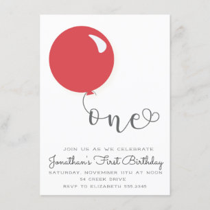 Invitation Ballotte rouge premier anniversaire