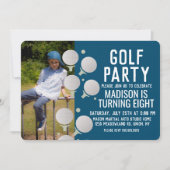 Invitation Balls de golf moderne photo d'anniversaire (Devant)