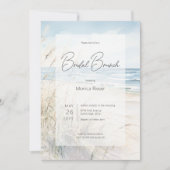 Invitation Balnéaire moderne Watercolor Beach Bridal Brunch (Devant)