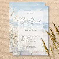 Balnéaire moderne Watercolor Beach Bridal Brunch