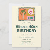 Invitation Balnéaire Soiree Modern Cute CUSTOM Anniversaire (Devant)