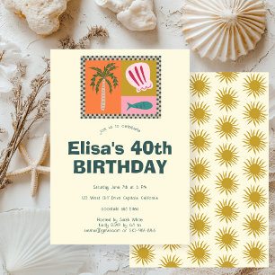 Invitation Balnéaire Soiree Modern Cute CUSTOM Anniversaire