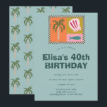 Invitation Balnéaire Soiree Modern Cute CUSTOM Anniversaire<br><div class="desc">Une carte mignonne parfaite pour une invitation amusante ! L'art fait main pour vous ! Parfait pour un anniversaire de plage en bord de mer ou toute autre célébration. ENTIÈREMENT PERSONNALISABLE ! Cliquez sur "Personnaliser" ci-dessus pour modifier le texte. Cliquez sur "modifier à l'aide de l'outil de conception" pour ajuster...</div>